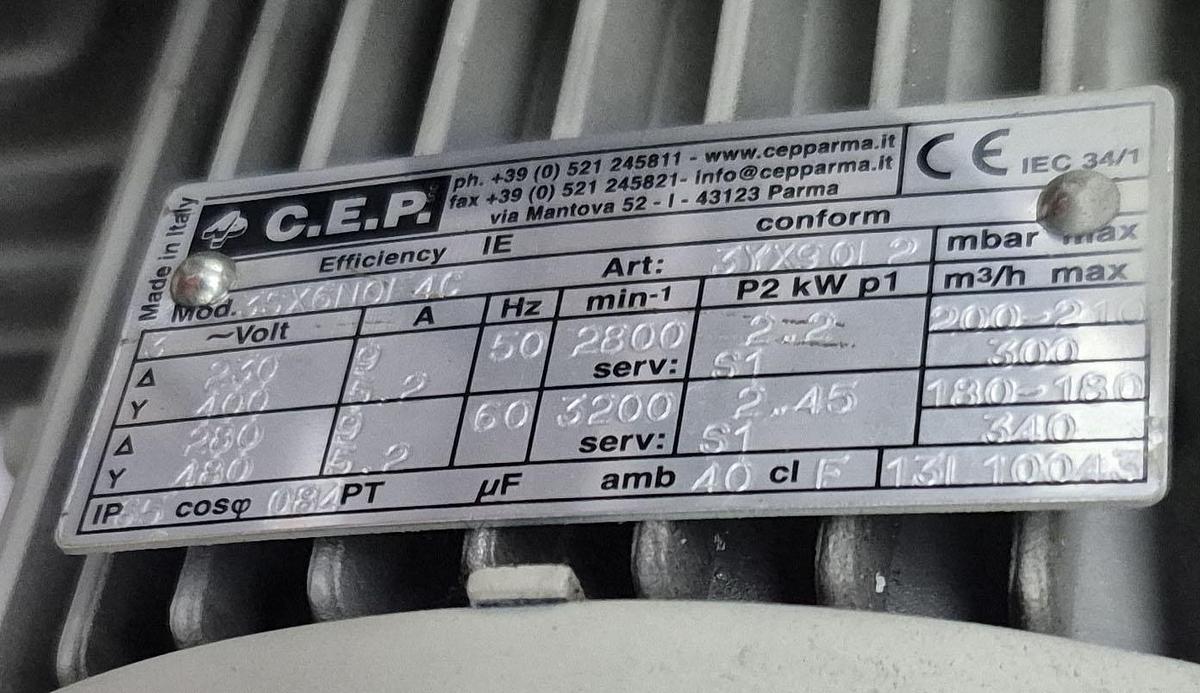 Gebraucht C.E.P. Parma Vakuumpumpe mit TLV Dampfsystem-Komponenten