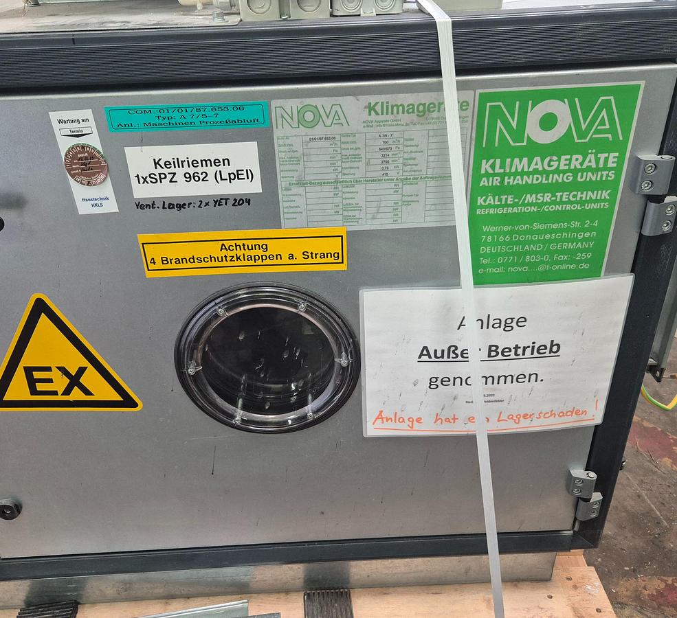 Gebraucht NOVA A 7/5 - 7 Klimagerät mit Absolut Air-Filtersystem