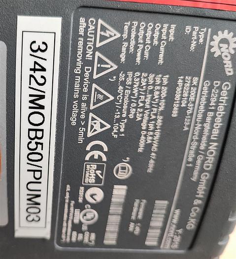 Netzsch Exzenterschneckenpumpe NM003BH06S12F mit Motor