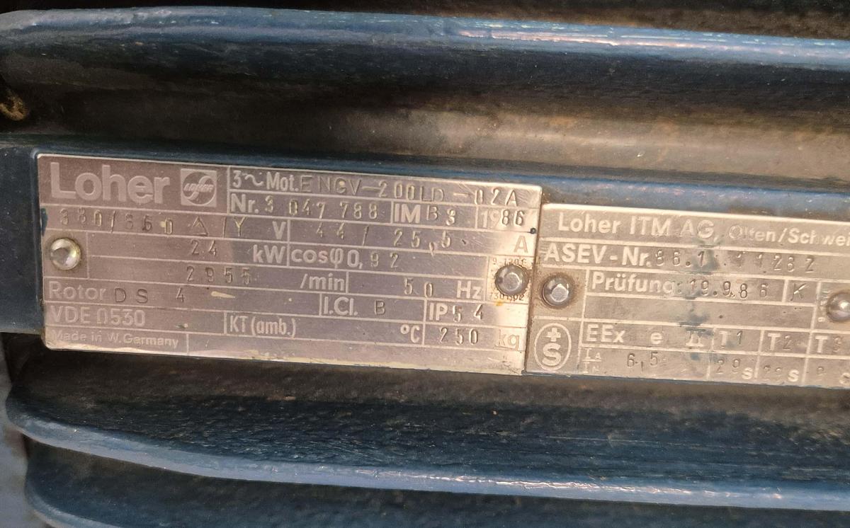 Überholt Loher Fussmotor EX / ENGv 200LD-02A