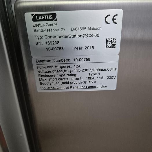 Used Laetus GmbH Kontrollstation  CommanderStation@CS-60