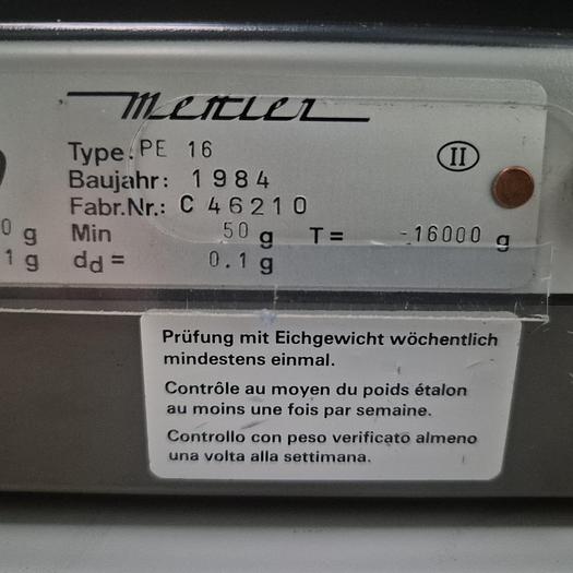 Gebraucht Mettler PE 16 Präzisionswaage