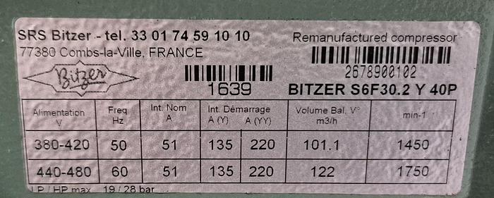 Gebraucht Bitzer Kälteanlage K1052H-2 / S6F30.2Y-40P