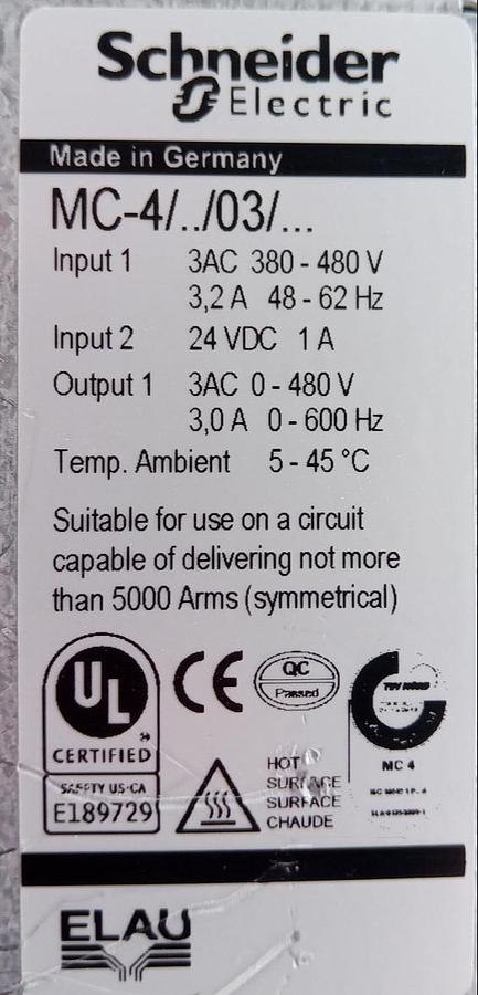 Gebraucht Elau Schneider PacDrive Steuerung MC-4/11/03/400