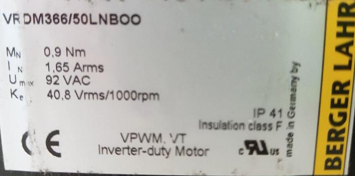 Berger Servo Motor VRDM366/50LNBOO