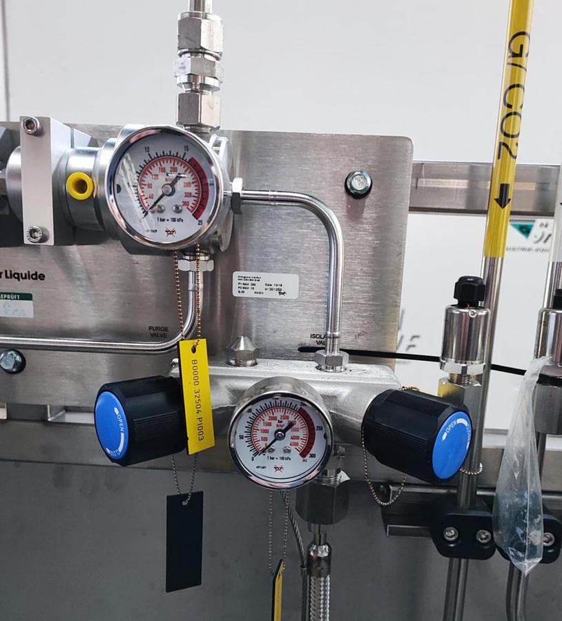 Gebraucht Edelstahl Sicherheitsstation für Sauerstoffflaschen