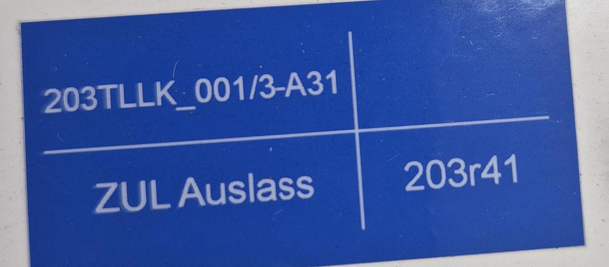 Gebraucht Trox Typs 203TLLK_001/3-A31 Maße 57x57x32