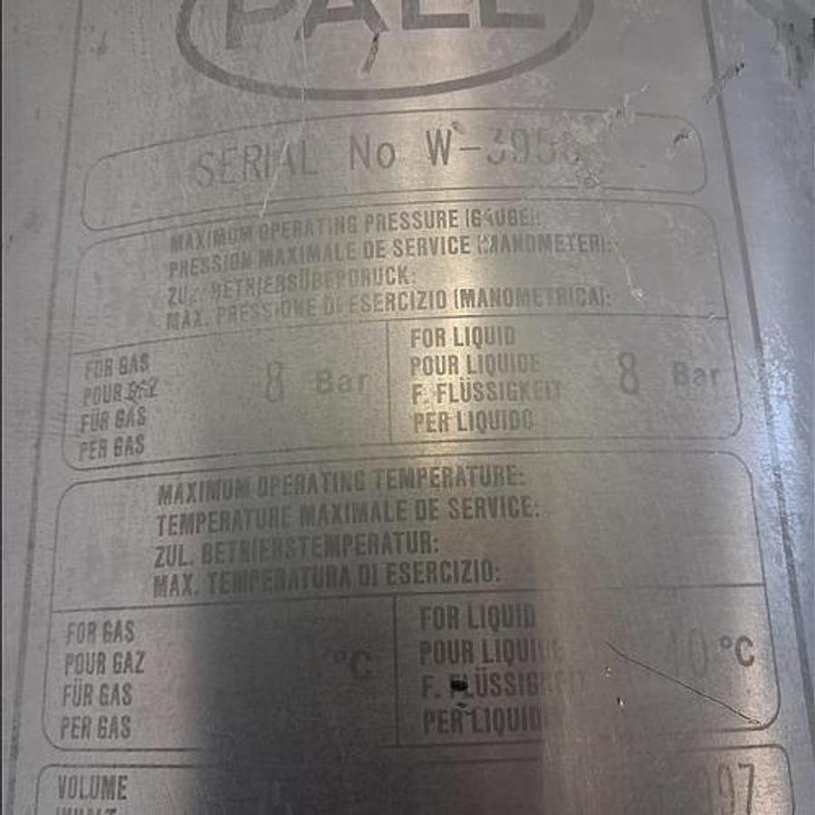 Gebraucht Pall Edelstahl-Filter und zugehörigen Deckelbaugruppen Gas Filter