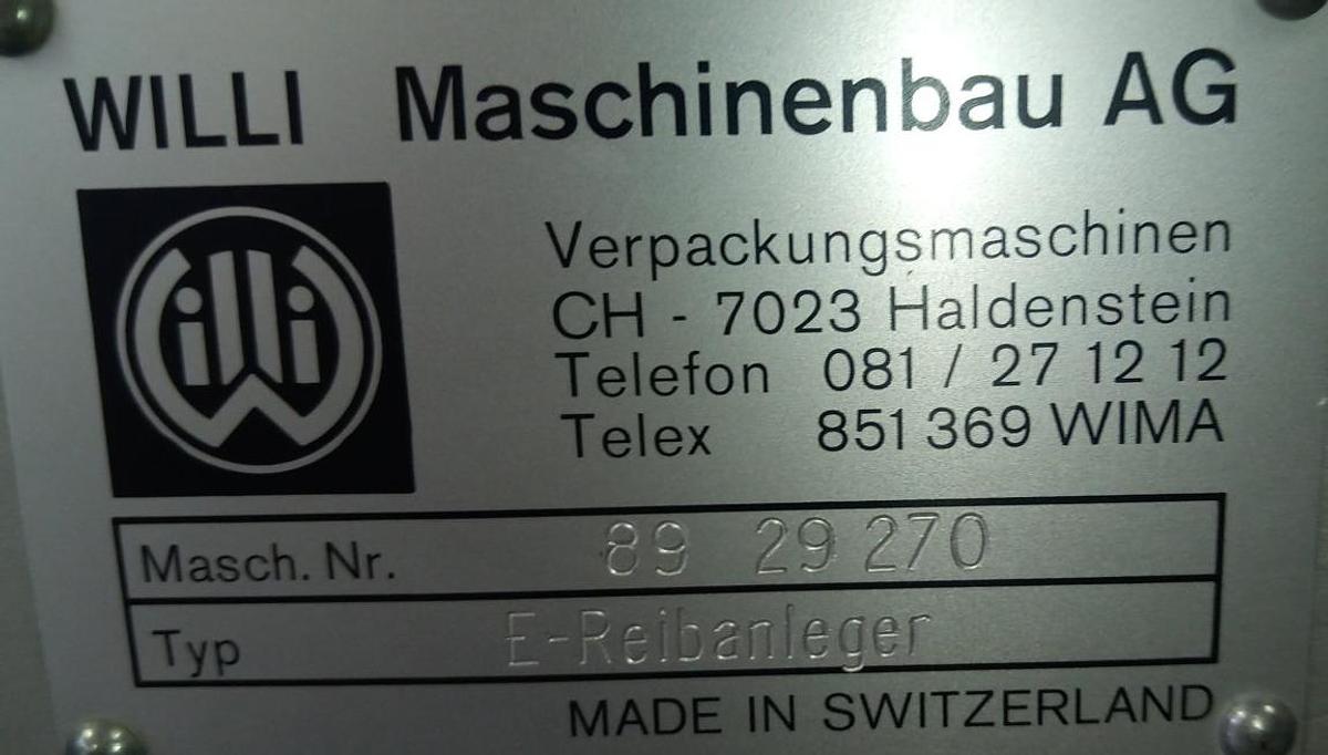 Gebraucht Willy Maschinenbau Packmat E-Reibanleger Verpackungsmaschine