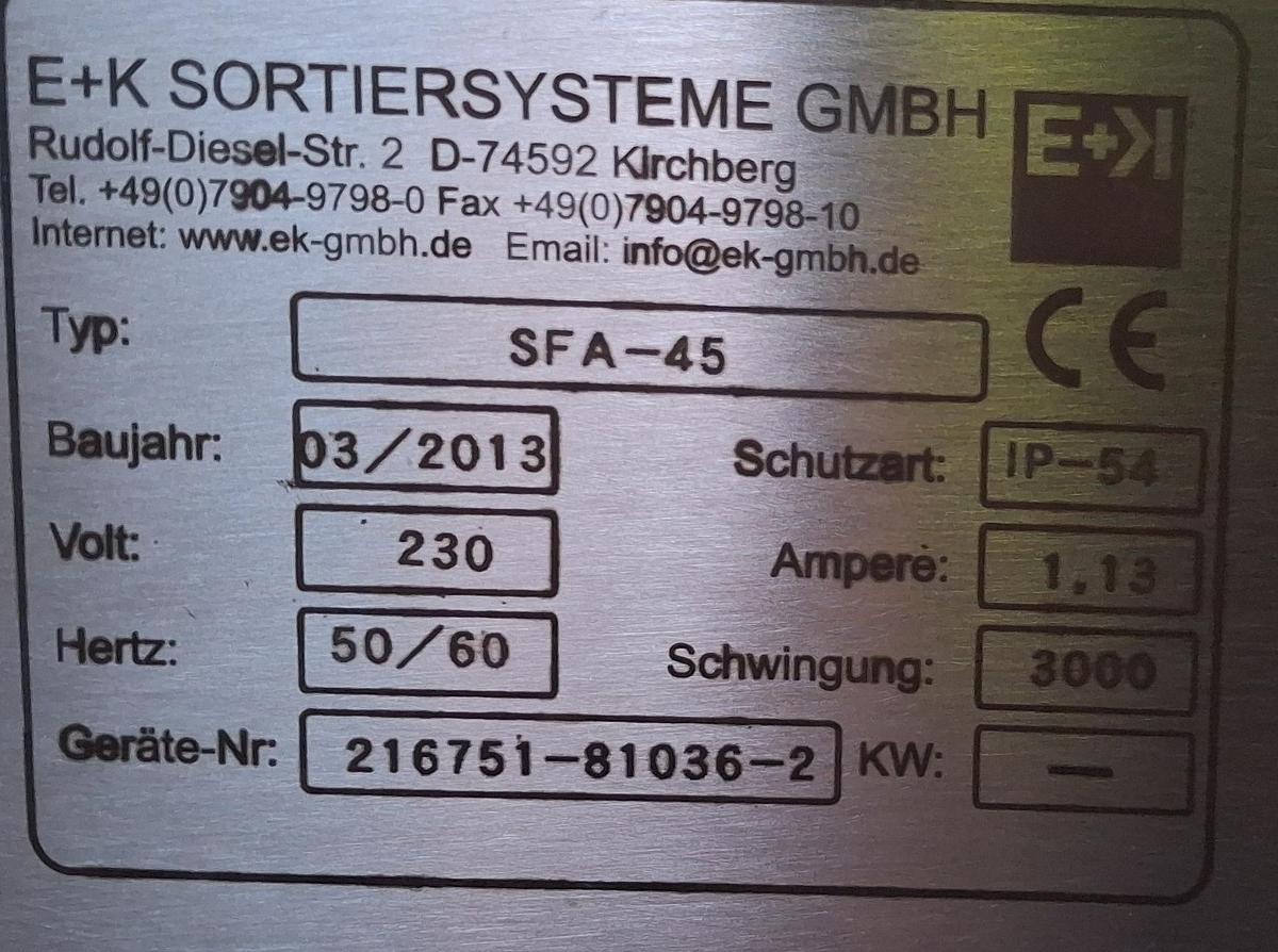 Gebraucht E+K Sortieresysteme