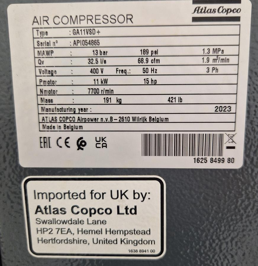 Gebraucht Altas Copco Schraubenkompressor