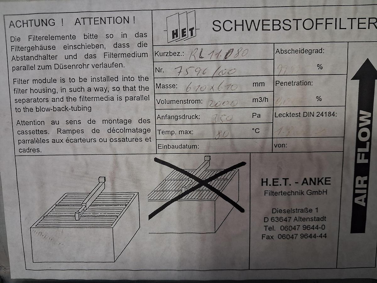 Gebraucht Schwebstoffilter