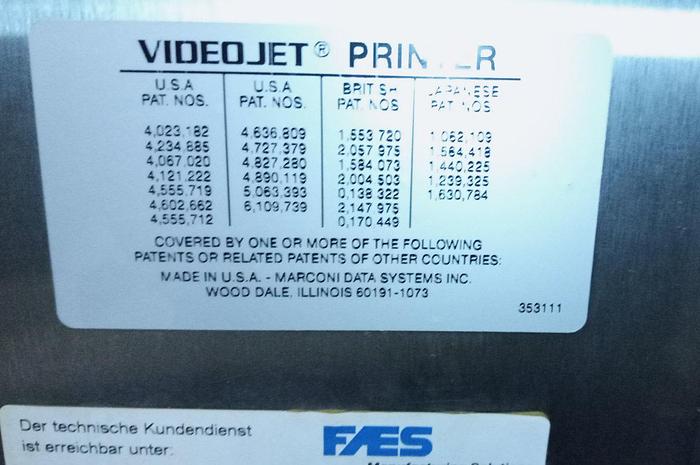 Gebraucht VideoJet Excel Serie 2000 Tinten-Jet-Coder-Drucker