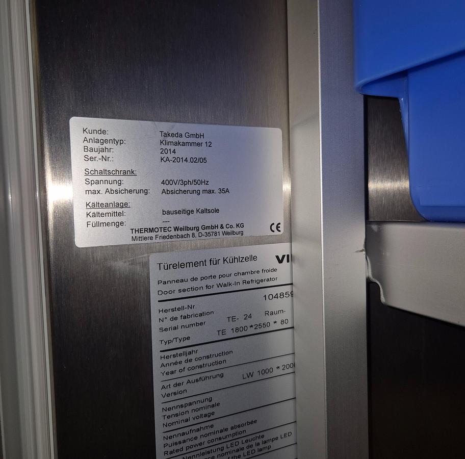 Gebraucht Thermotec Klimakammer 12 TE1700*2550*80