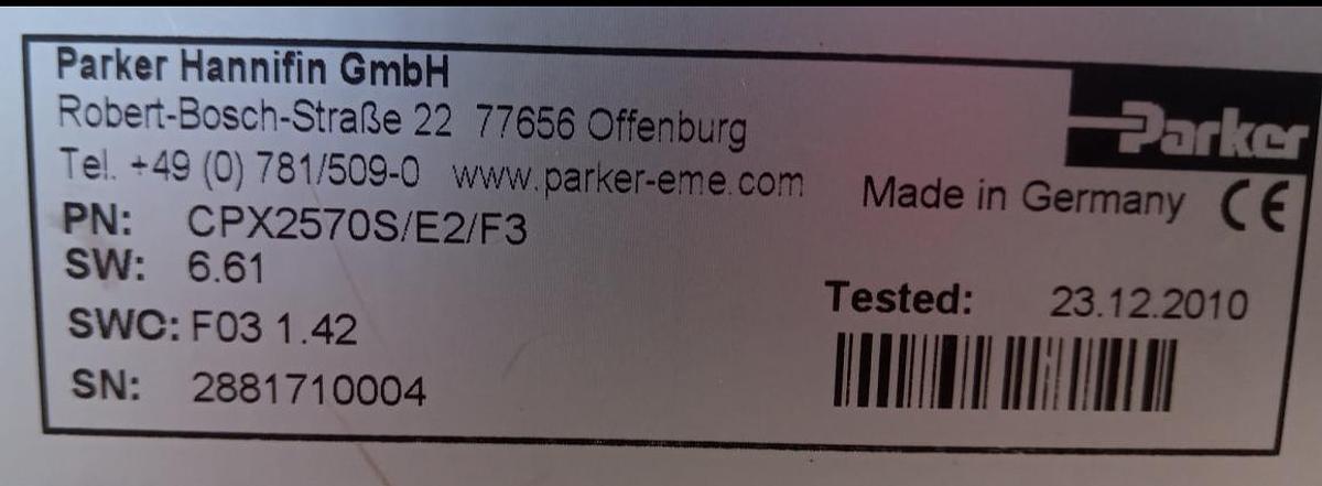 Gebraucht Parker Hannifin Servo Amplifier Compax-S CPX2570S/E2/F3