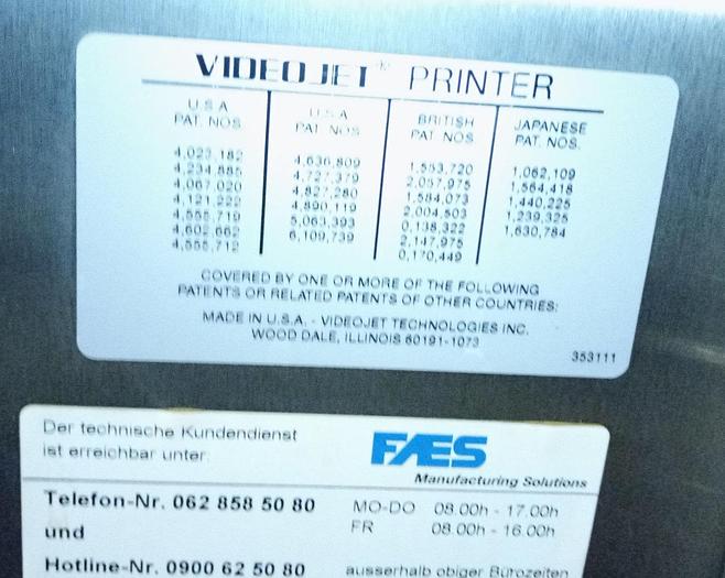 Gebraucht VideoJet Excel Serie 2000 Tinten-Jet-Coder-Drucker