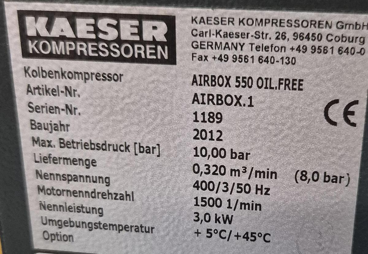 Gebraucht Kaeser AIRBOX 550 OIL.FREE Kolbenkompressor