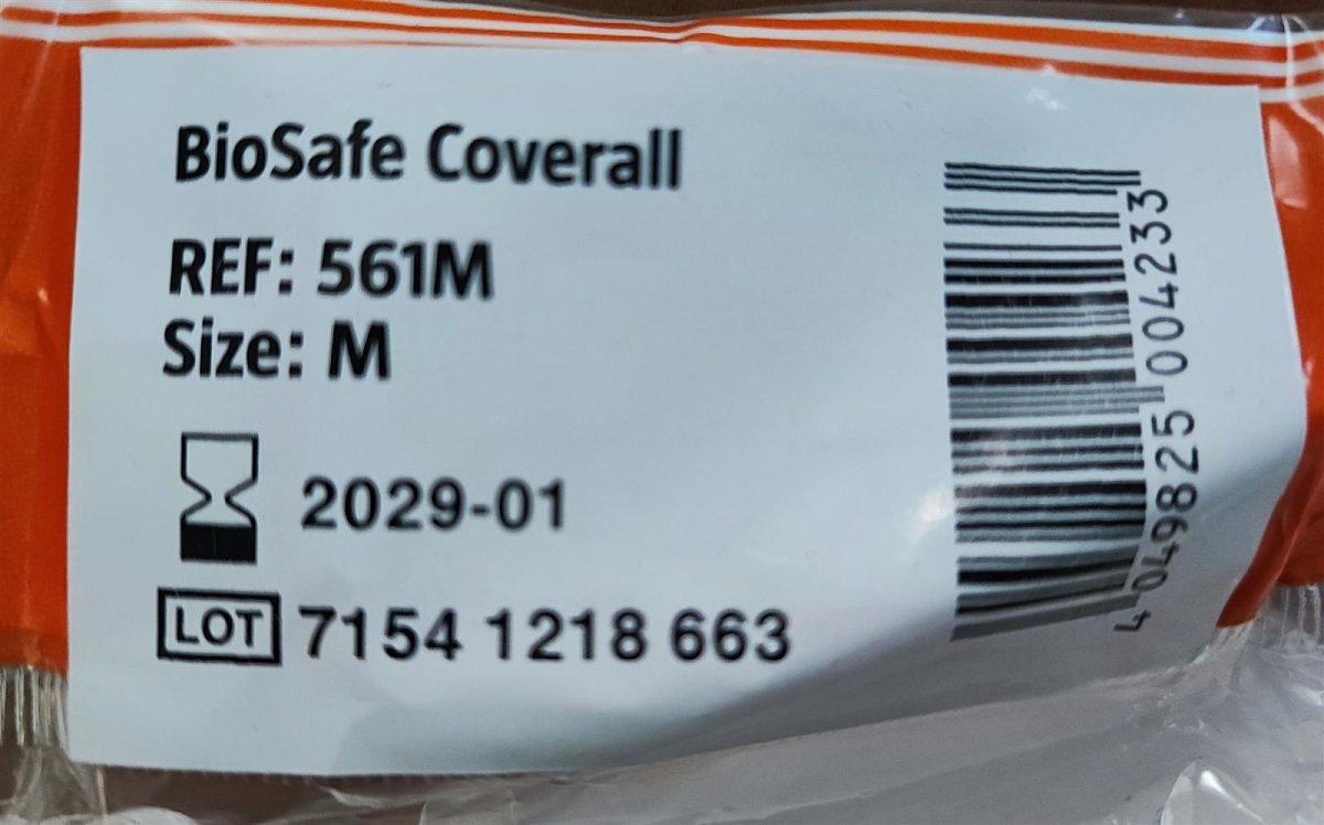 Biosafe Coverall Schutzoverall CAT 3 Gr.M