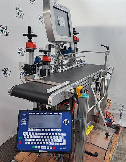 Gebraucht Montech Förderband mit Wolke M600 Drucker und Pharmacontrol Electronig Einheit