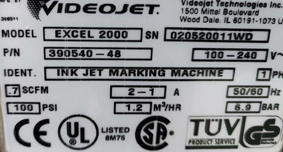 Gebraucht VideoJet Excel Serie 1000 Tinten-Jet-Coder-Drucker