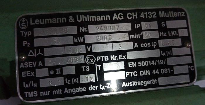 Gebraucht Leumann & Uhlmann Flanschmotor D90LB6 1,85 Kw