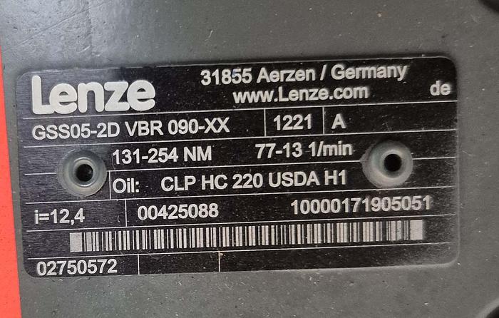 Used Lenze Getriebemotor GSS05-2D VBR 090-XX