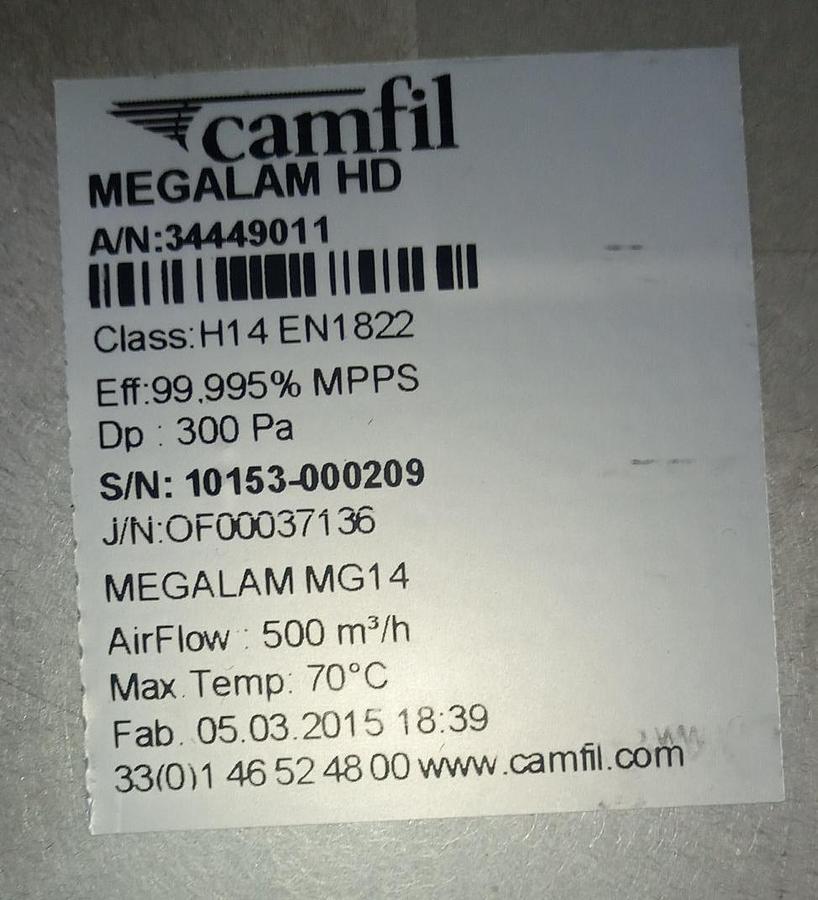 Camfil Edelstahlfilter Camsafe mit Megalam Filter