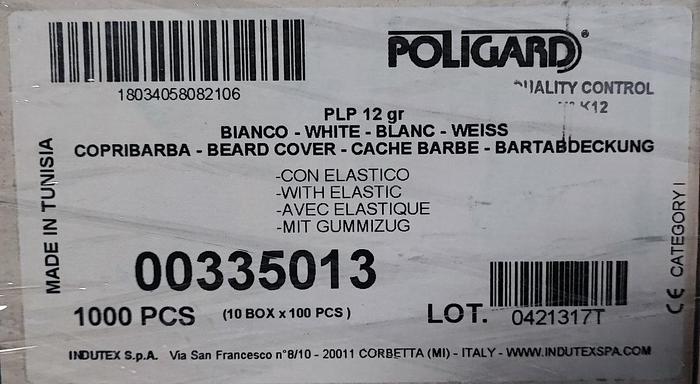 Poligard Bartabdeckung PLP 12gr. Paket a. 1000 Stück