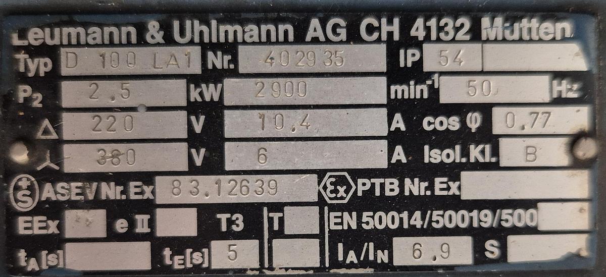 Überholt Sulzer Burckhardt Pumpe Typ PMH 136-12X3