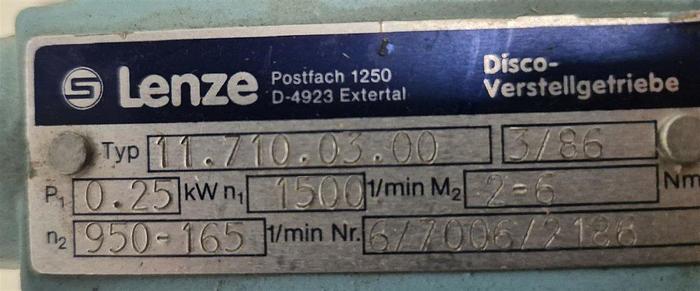 Gebraucht Lenze Getriebe und HEW Elektromotor Typ 11.710.03.00