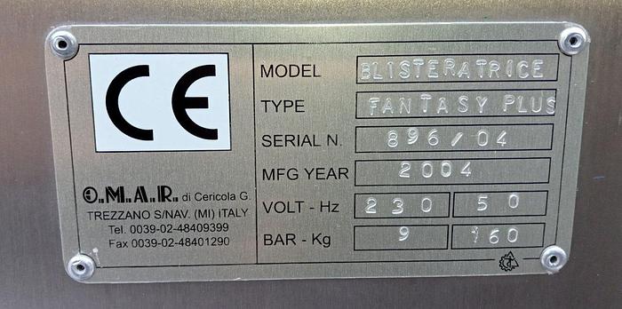 Gebraucht 2004 O.M.A.R Blistermaschine Fantasy Plus