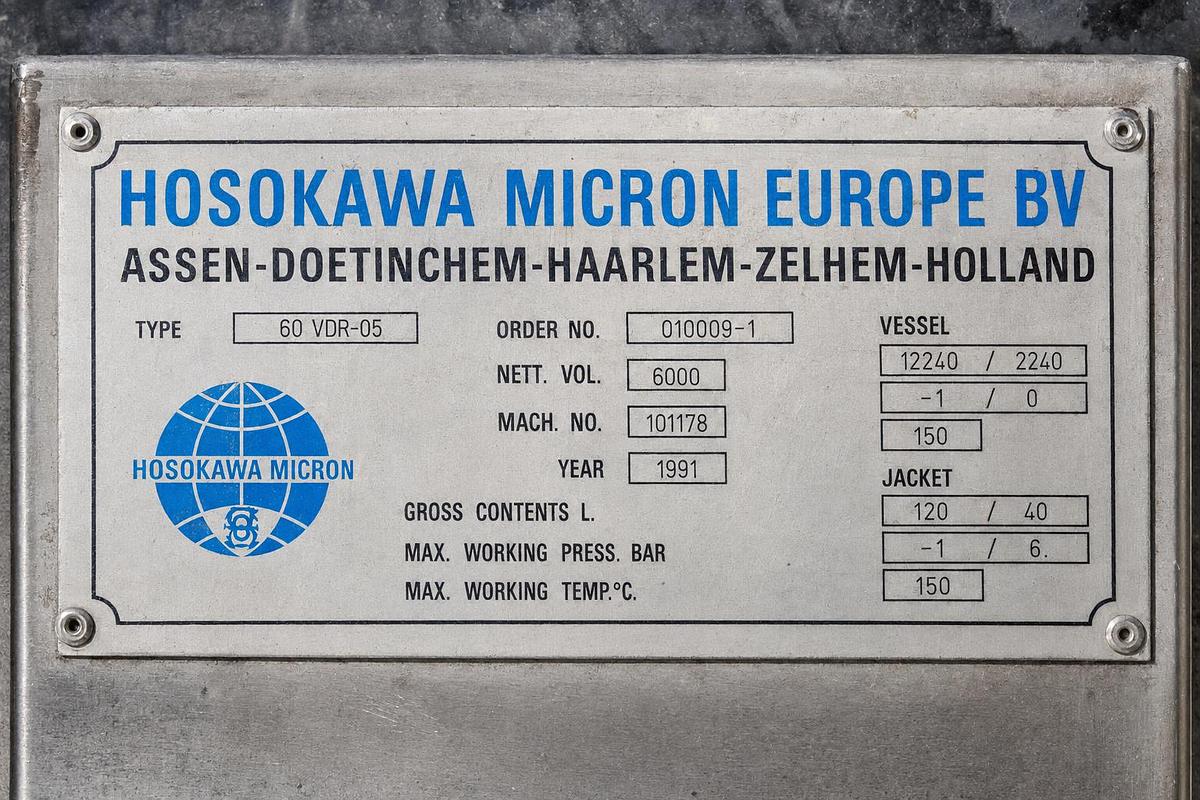 Gebraucht Hosokawa Micron NAUTA Conical Screw Mixer – Edelstahl Konusschneckenmischer – ATEX