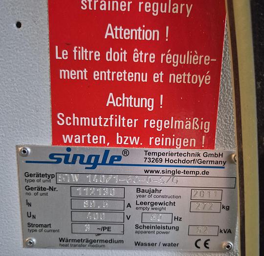Gebraucht Temperiersystem  Single STW 140/1-60-0-S/G