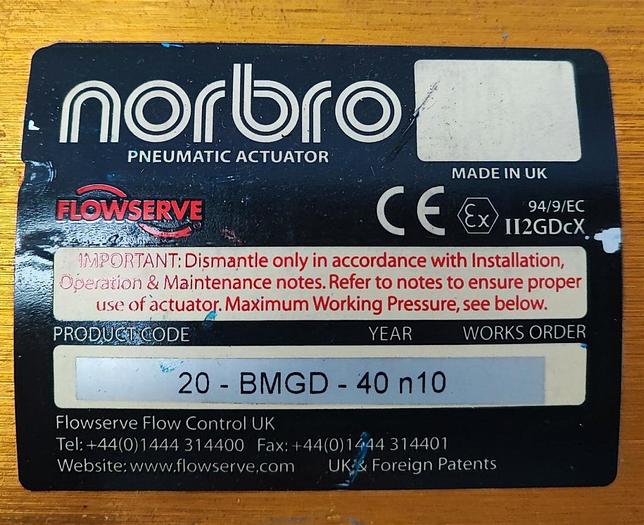 Richter Kugelventil mit Nobro 20BMGD40n10 PFA DN40 PN16