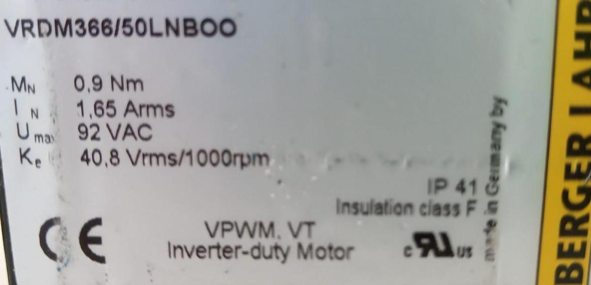 Berger Servo Motor VRDM366/50LNBOO