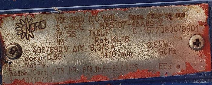 Gebraucht Ekato Rührwerk mit EEx Nord Motor FK32F-100 L/40 ED RD