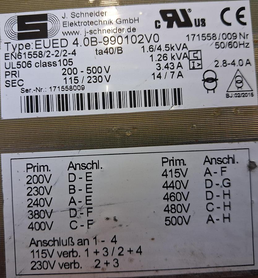 Gebraucht Schneider Transformator
