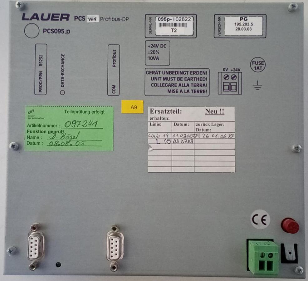 Gebraucht Lauer Pester PCS095 plus Profibus DP