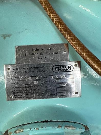 Gebraucht Westfalia Seperator/Dekanter CA365-21-19 plus SA20 Komplettanlage