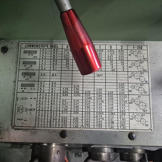 Gebraucht Lehrwerkstätte Basel Drehbank F 250