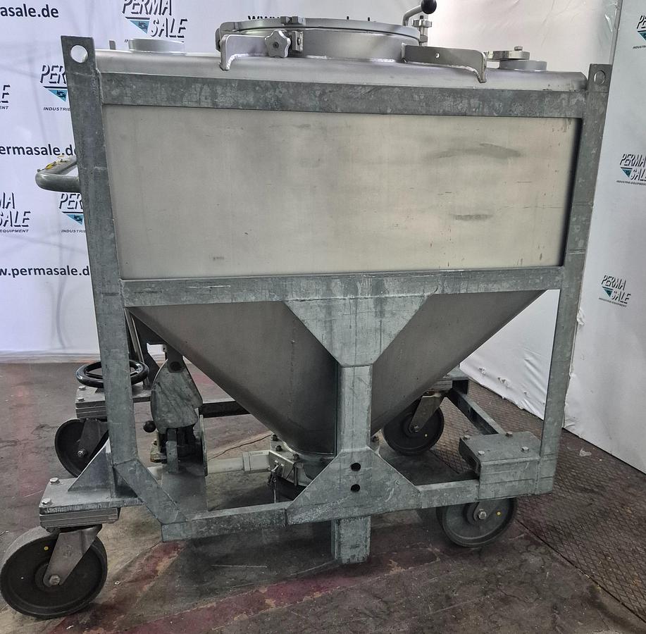 Used 1978 Stöcklin IBC-Behälter (Halar-beschichtet, verzinkter Rahmen) 670 ltr.