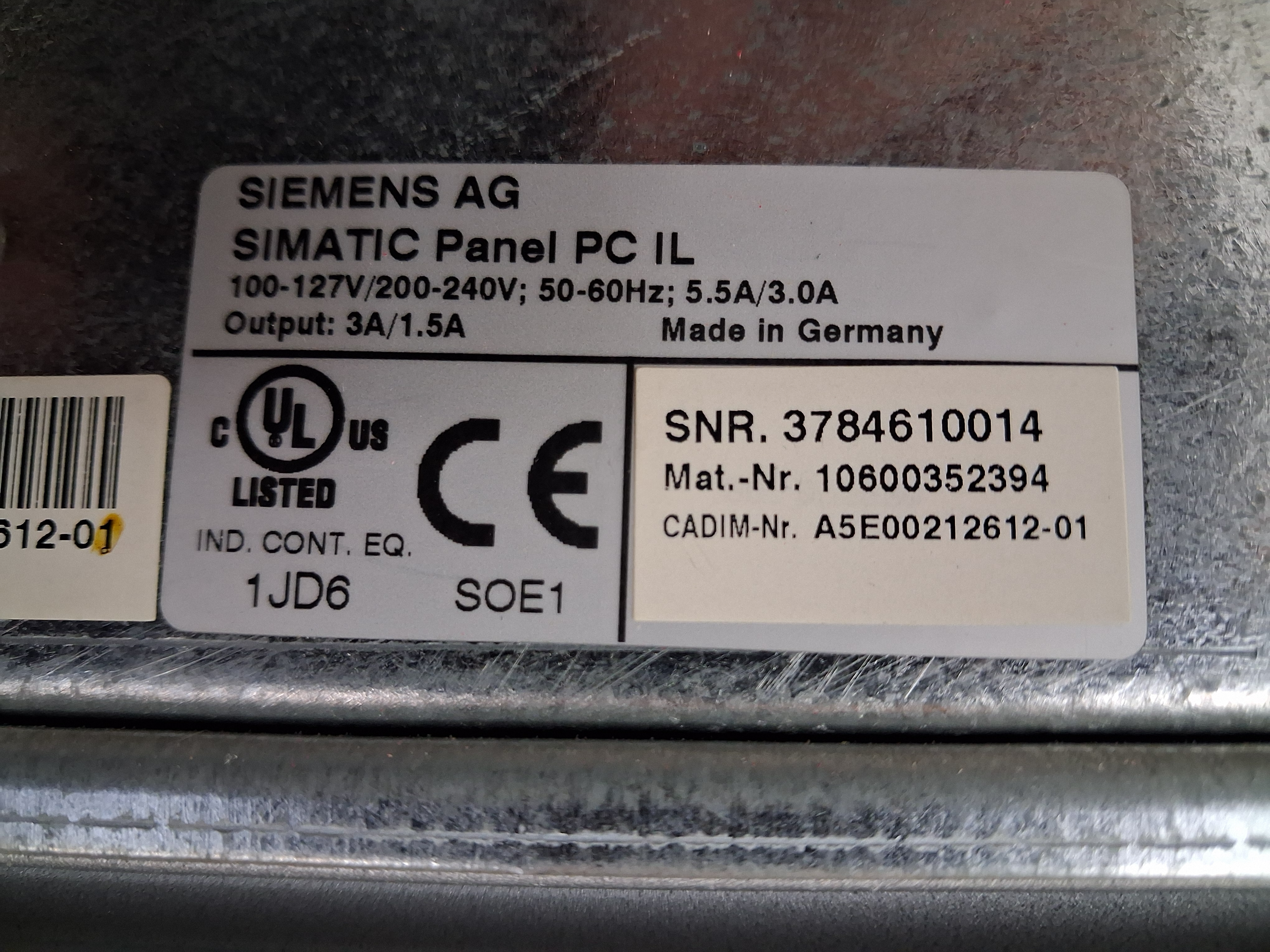 Gebraucht Simatic Panel PC IL 70
