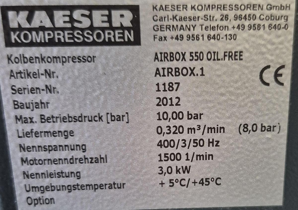 Gebraucht Kaeser AIRBOX 550 OIL.FREE Kolbenkompressor