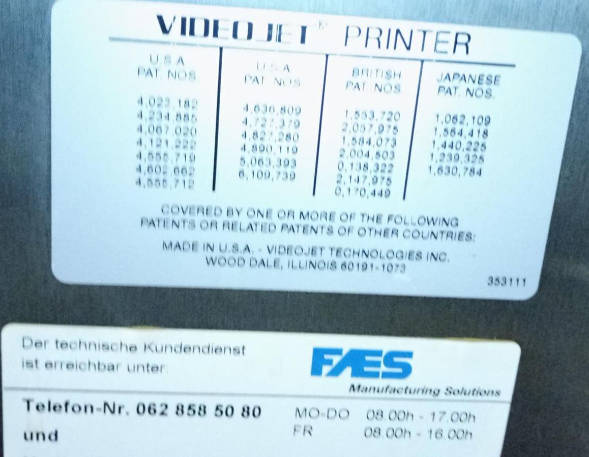 Gebraucht VideoJet Excel Serie 1000 Tinten-Jet-Coder-Drucker