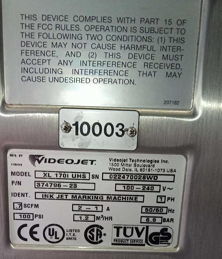 Gebraucht VideoJet Excel Serie 100 Tinten-Jet-Coder-Drucker XL170i UHF