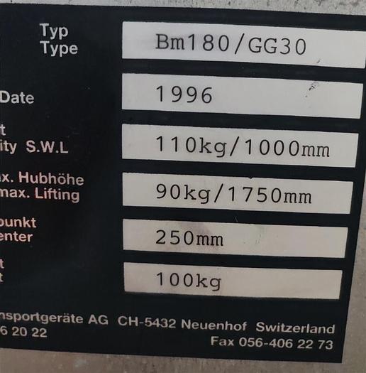 Gebraucht Transportgeräte AG Fassheber bis 110 Kg