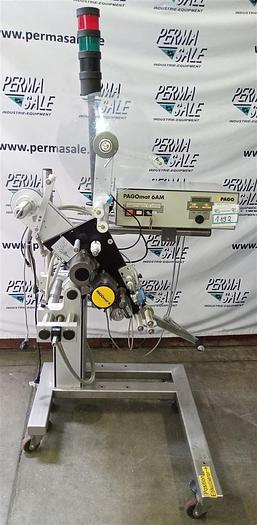 Gebraucht 2002 Pago Pagomat 6AM2 Seitendrucker-Etikettierer für geschrumpfte Flaschenbündel