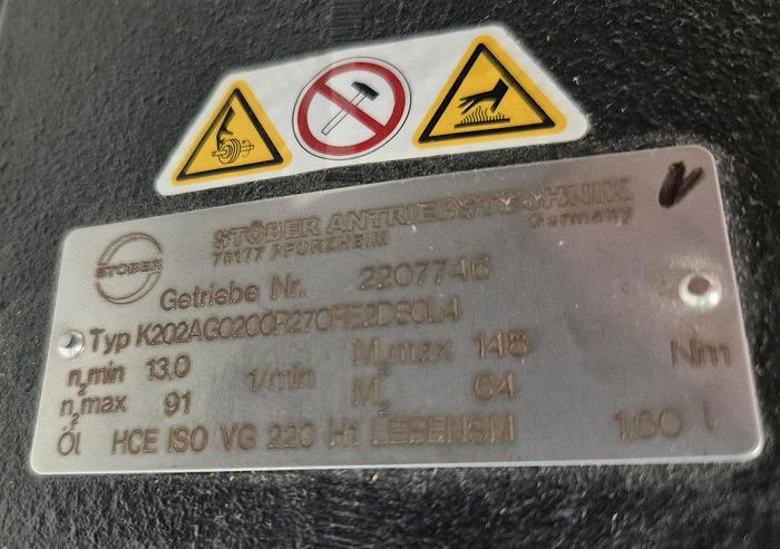 Gebraucht Stöber Antriebstechnik Getriebemotor K202AG0200P270HE3DS0L4