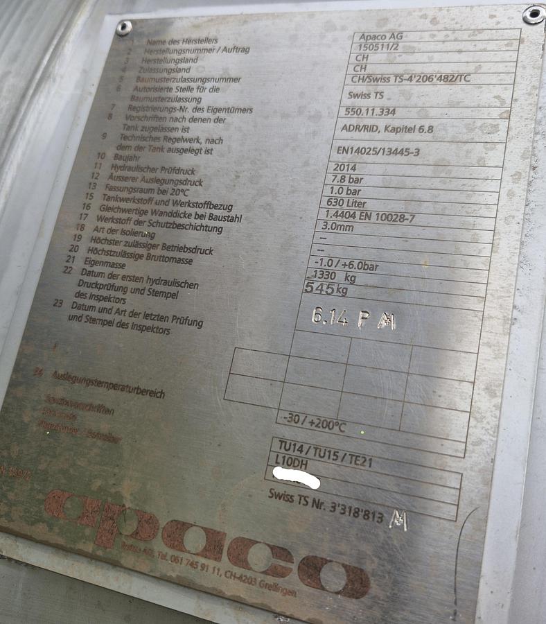 Gebraucht Apaco Vacuumbehälter 630 ltr.