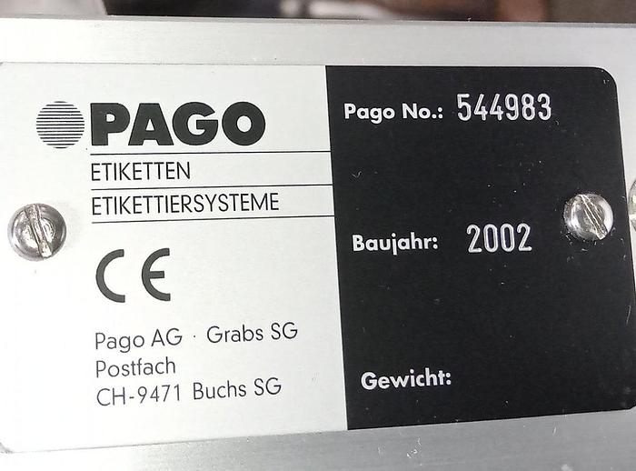 Gebraucht Pago Pagomat 6AM2 Seitendrucker-Etikettierer für geschrumpfte Flaschenbündel